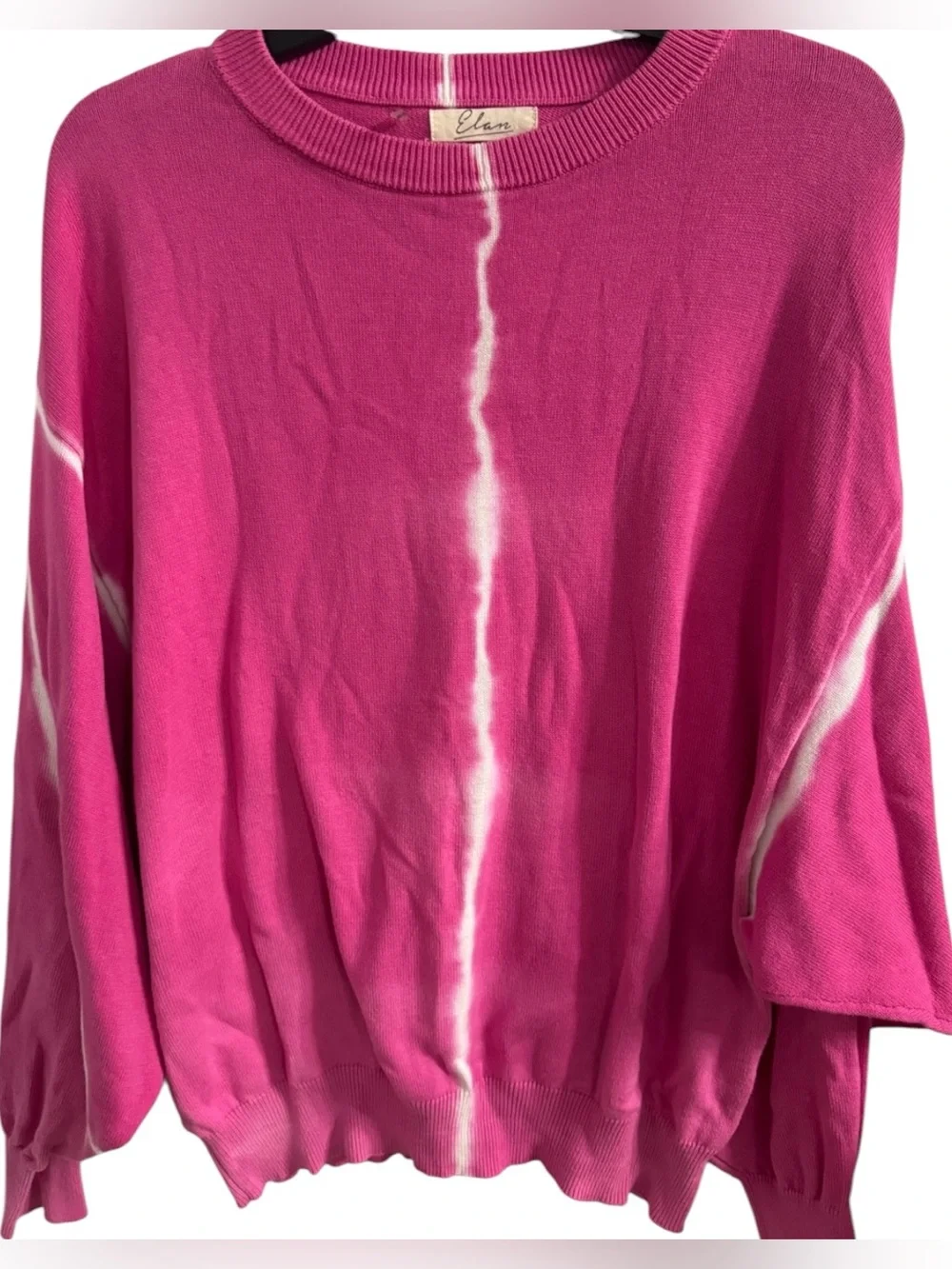 Elan Pink Tie Dye Sweater Hippie OSFA One Size